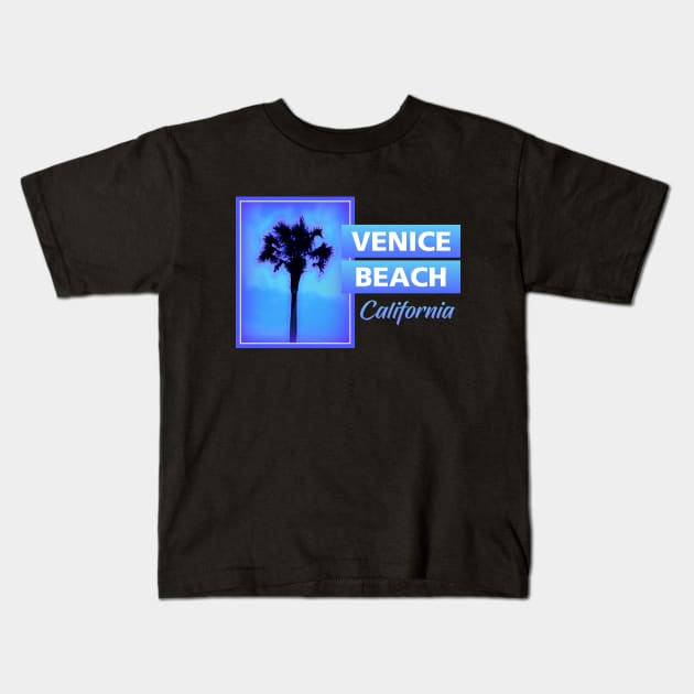 Venice Beach California Kids T-Shirt by Dale Preston Design